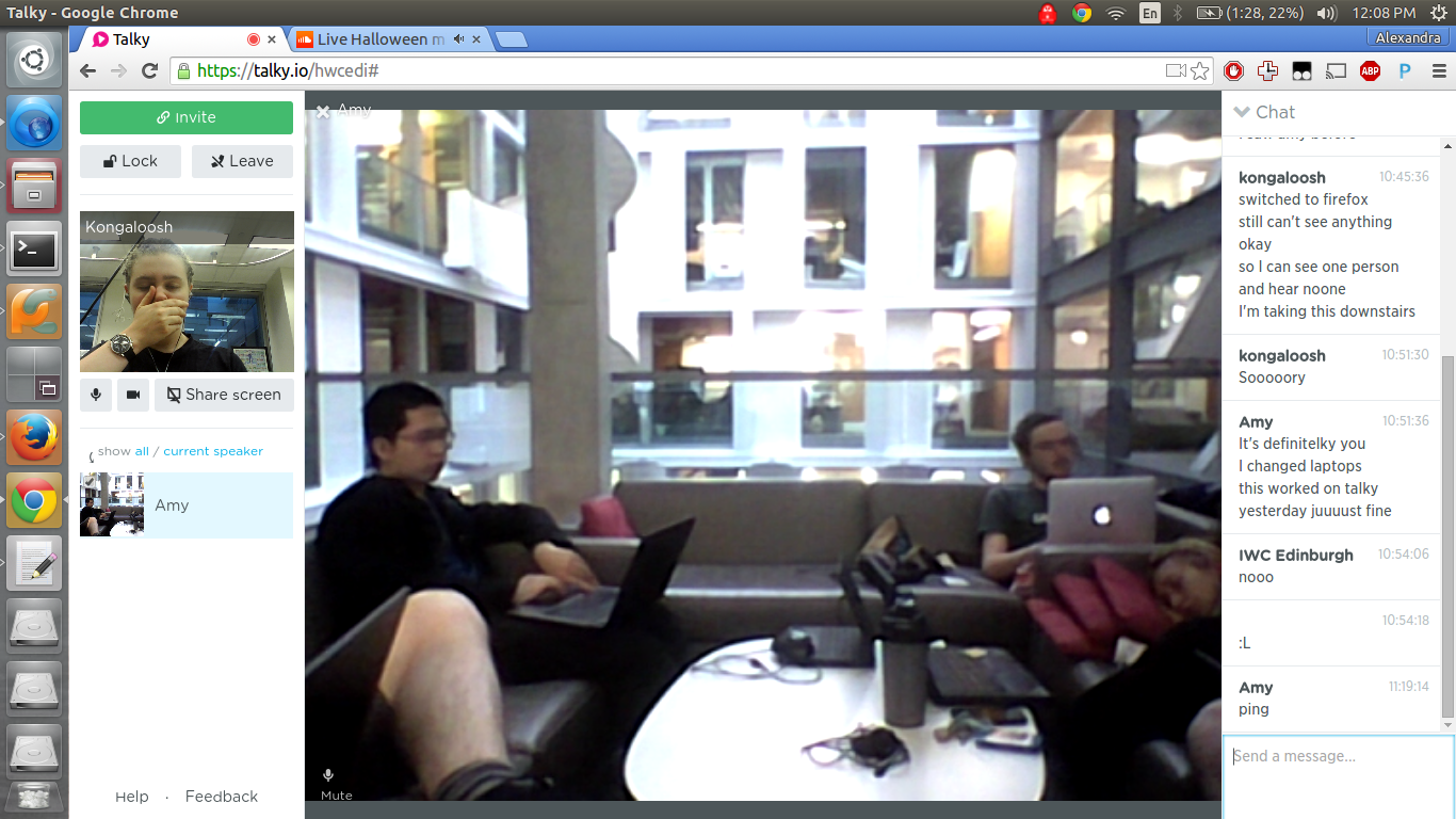 Me pretending I'm actually at the Homebrew Web Camp in Edinburgh.