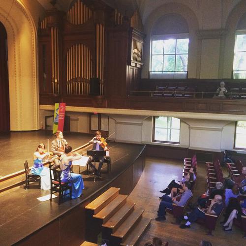 @attaccaquartet performing for the @edmontonchambermusic's summer solstice festival. 🌞🎻#ssmf17 #yegphoto #yeg...