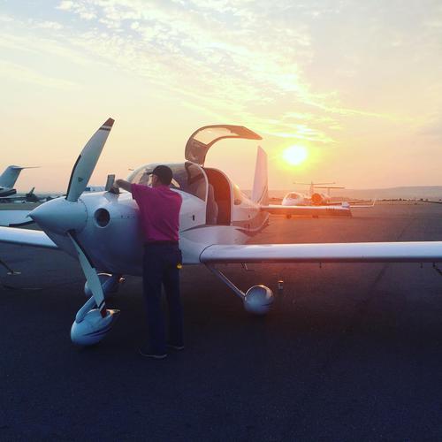 Pre-flight walk around.