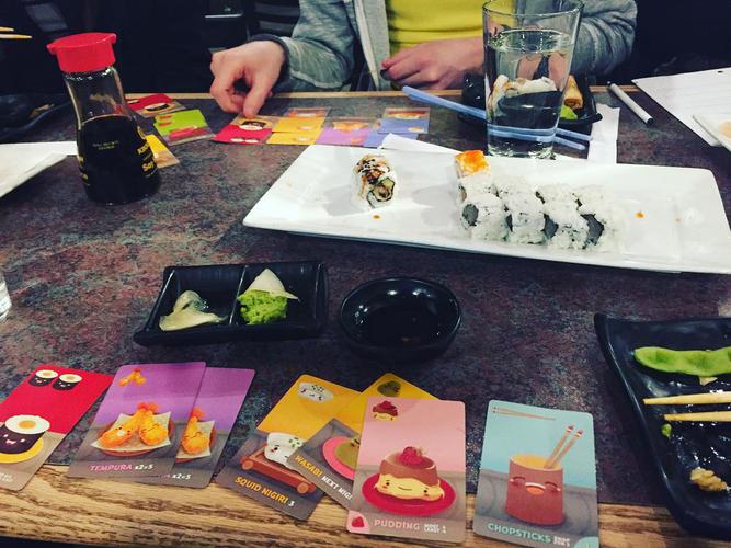 At watari playing sushi go and eating all you can eat sushi 🍣 . . . . #boardgames #games #foodie #yummy #foodporn...