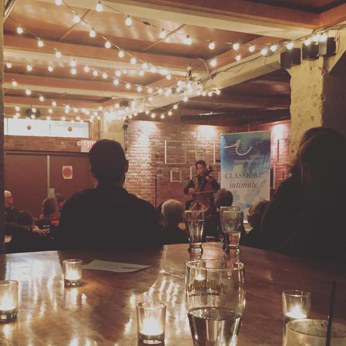 Enjoying some cello suites at @yellowheadbrewery with the @edmontonchambermusic society. The best part of chamber...