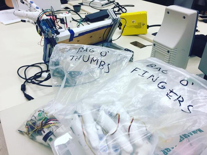 Today in #gradschool: bags of robot digits. . . #robot #tech #phdlife #cs