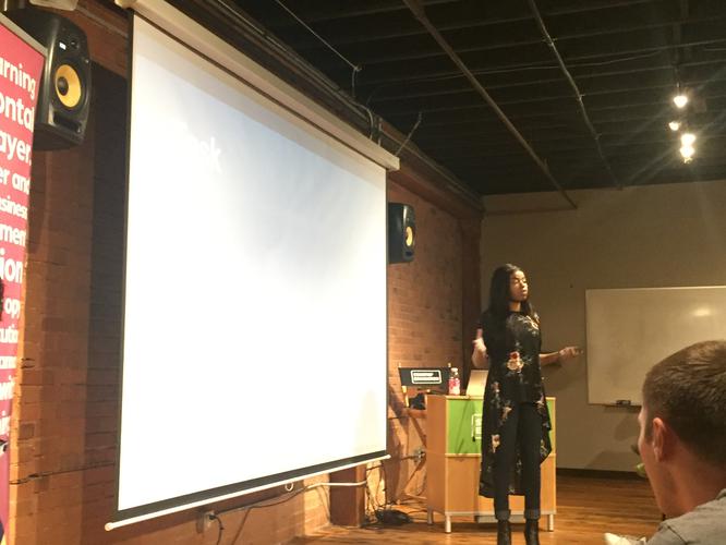At the wildly talented @melosare’s tech talk at @AmiiThinks’ #AI meetup. Learning about the promise and peril of #ml...