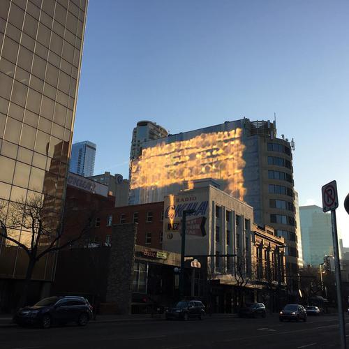 I was walking downtown this morning and caught the last moments of sunrise painting the buildings. The way the light...