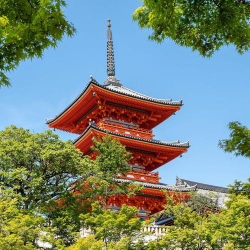 Wandered up to Kiyomizu-dera yesterday: a temple founded in 778. The view of Kyoto from the pagoda is breathtaking....